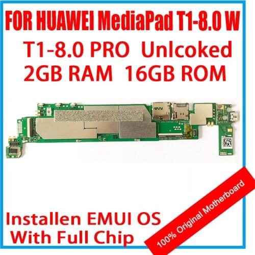 Original Unlocked Motherboard Work Well Mainboard Circuit Logic Board For Huawei Honor MediaPad T1-8.0 pro T1-821W 16GB