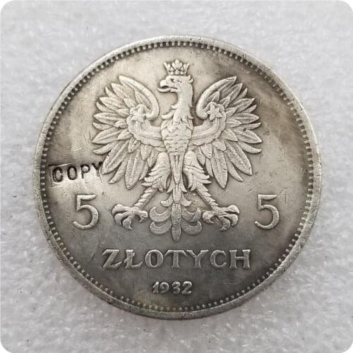 1932-POLAND-5-ZLOTYCH COPY commemorative coins-replica coins medal coins collectibles
