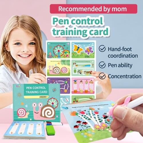 Xibao Preschool Pen Control Training Card Early Education Pen Educational Toys Kindergarten Tracing Teaching Aids Concentration