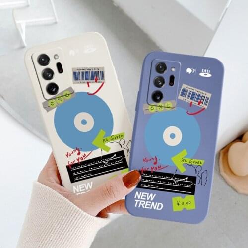 Music CD Liquid Silicone Phone Case For Samsung Galaxy A72 A52 A42 A32 A22 Camera Protective Soft Back Cover On A21S A02S A12