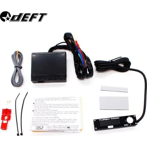 Racing Car for DC12V Vehicles Turbo Timer Blue Red White LED Digital Display Auto Turbo Timer Relay Controller Kit with LOGO