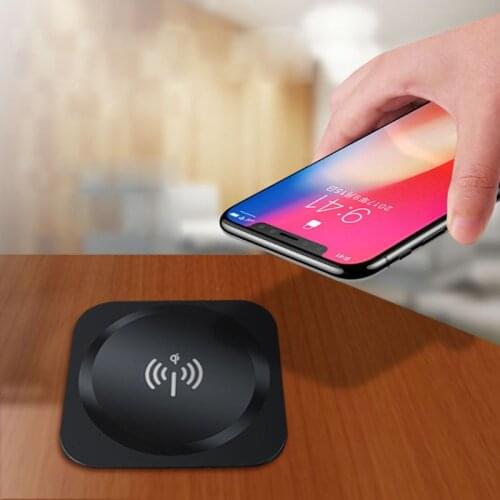 Universal Qi Wireless Charger Furniture Office Desk Hidden Mounted Embedded Table Fast Charging Pad for iPhone Cellphone