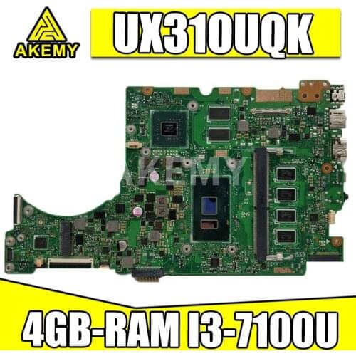 UX310UV original mainboard for ASUS UX310UQK UX310UQ with 4GB-RAM I3-7100U GT940MX-2GB Laptop motherboard