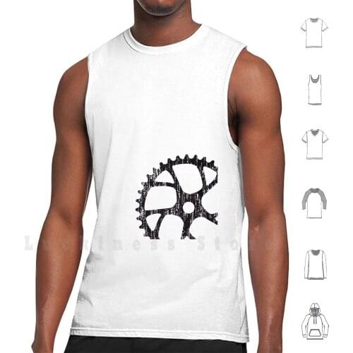 Bike Cog tank tops vest sleeveless Bike Bicycle Cog Crankset Cogset Mountain Biking Gear Chain Triathlon