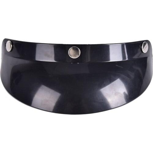 Vintage 3-Snap Motorcycle Helmet Peak Lens Open Face Sun Shade Visor Shield