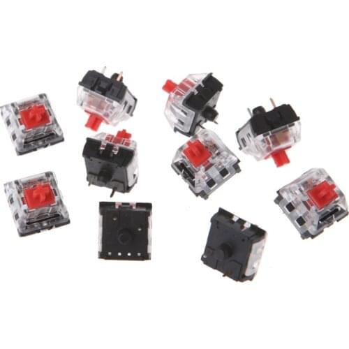 10Pcs 3 Pin Mechanical Keyboard Switch RED for Cherry MX Keyboard Tester Kit