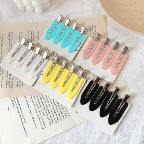 4pcs/set Simple Geometric Resin Hair clips for Women girls Hairpins Headdress Duckbill clip hair barrette girls hair accessories