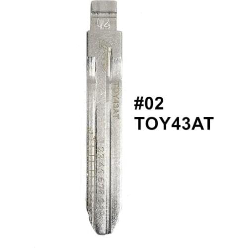 5pcs 2 IN 1 Lishi TOY43AT #02 Engraved Line Key Blade Scale Shearing Teeth Cutting Key Blank For Toyota Corolla Crown Reiz Camry