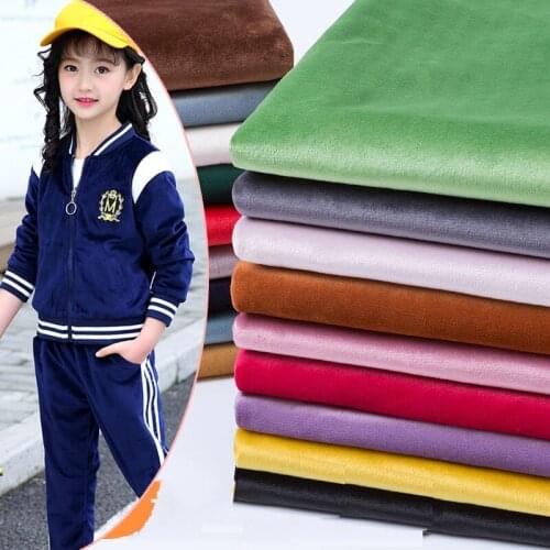 50*160cm Gold Velvet Fabric Conference On Thick Black Background Red Cloth Decorated Tablecloth Curtain Fabric DIY Accessories