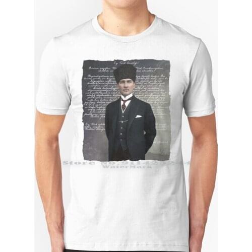 Ataturk Genclige Hitabe T Shirt 100% Pure Cotton Atatürk Ataturk Turk Türk Mustafa Kemal Mustapha Kamal Gazi Ghazi Leader