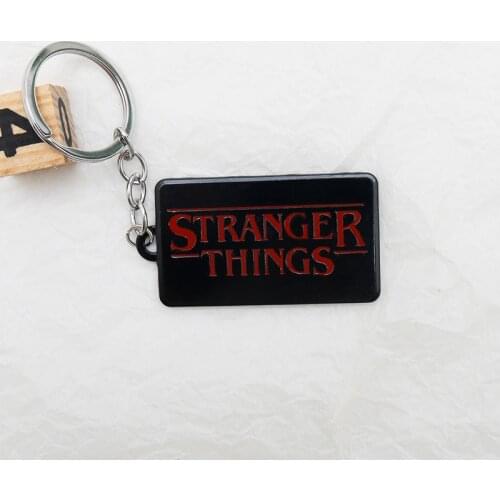 Stranger Things Joyce Byers Jim Hopper Keychain English Alphabet Keyring брелок для ключей Original Keychains Car Keychain Key