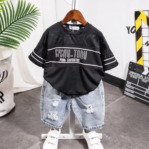 New Toddler Boys Cartoon Tops And Shorts Baby Girls Sets Summer Infant Playsuit Children Cotton Clothing Boys Sets 2-7Years