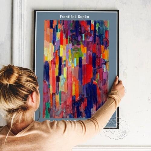 Franti?Ek Kupka Exhibition Museum Poster Retro Wall Art Canvas Painting Vintage Prints Art Home Room Decor Gallery Wall Picture