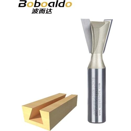 1PCS 1/4 1/2 Shank Two Flutes Professional Dovetail Cutter Without Spur Dovetail Joints Wood Machine Arden Router Bit