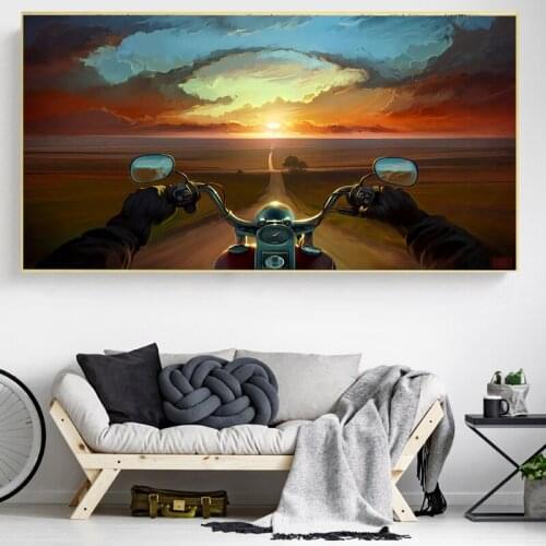 Racing Motorcycle Cool Wallpaper Canvas Posters Prints Wall Art Painting Decorative Picture Modern Home Decoration Framework HD
