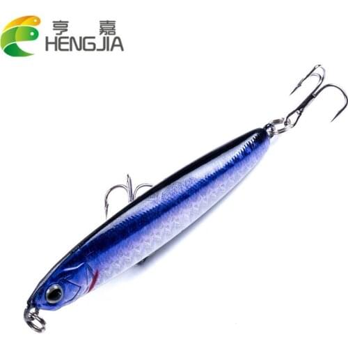 HENGJIA 10g 7.5cm Sinking Minnow Pencil Fishing Lure Metal Hard Bait Wobbler For Jigging Fishing Artificial Bait