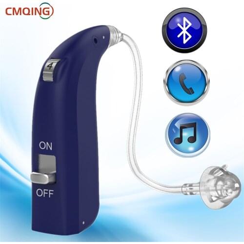 Mini Rechargeable Hearing Aid Bluetooth Hearing Aids Adjustable Tone Sound Amplifier Portable Deaf Elderly Digital Hearing Aid