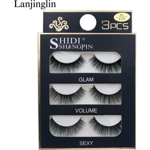 Wholesale 10 boxes 3d mink lashes natural long false eyelashes handmade makeup 100% cruelty free soft mink eyelashes X25