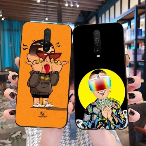 HPCHCJHM Bad Bunny Soft black Phone Case for Redmi Note 8 8A 8T 7 6 6A 5 5A 4 4X 4A Go Pro