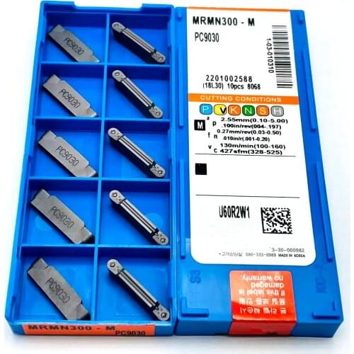 New grooving tool MRMN300 PC9030 carbide insert pin milling tool KORLOY grooving tool turning insert MRMN 300