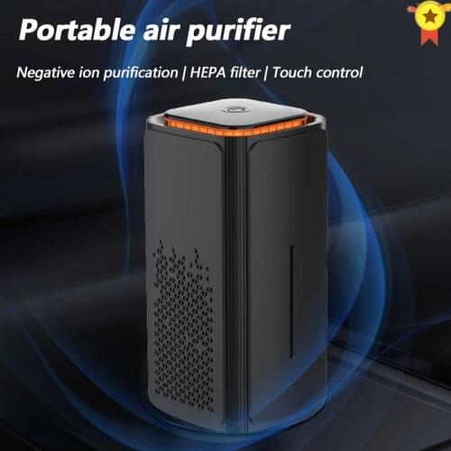 Air Purifier Air Fresher Home Auto Smoke Detector Hepa Filter Car Air Purifier USB cable Low Noise with Night Light Desktop
