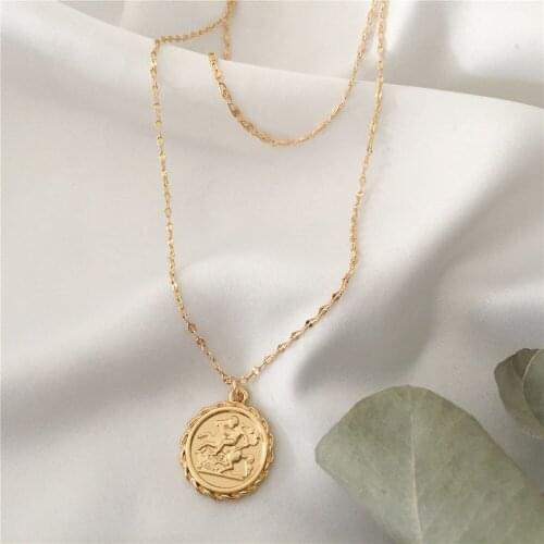 Punk Link Chain Necklace Choker for Women Steampunk Multi Layered Star Lock Pendant Necklace Statement Jewelry