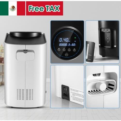 AUPORO 1-7L/min Portable Oxygen Concentrator Machine Generator AC 220V/110V Oxygen Making Machine Without Battery Air Purifier