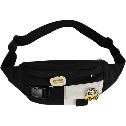 Casual Women Crossbody Shoulder Bag Female Waist Packs Fashion Cute Canvas Chest Bag Handbag High Quality Purse Pouch