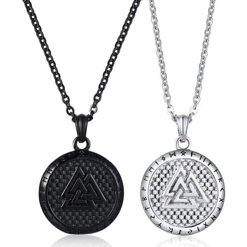 Black/Silver Color Simple Round Circle Choker Necklace for Men Charm Chain Pendant Necklace Faith Jewelry