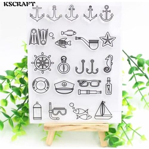 KSCRAFT Sailing Anchor Transparent Clear Silicone Stamp/Seal for DIY scrapbooking/photo album Decorative clear stamp sheets 043