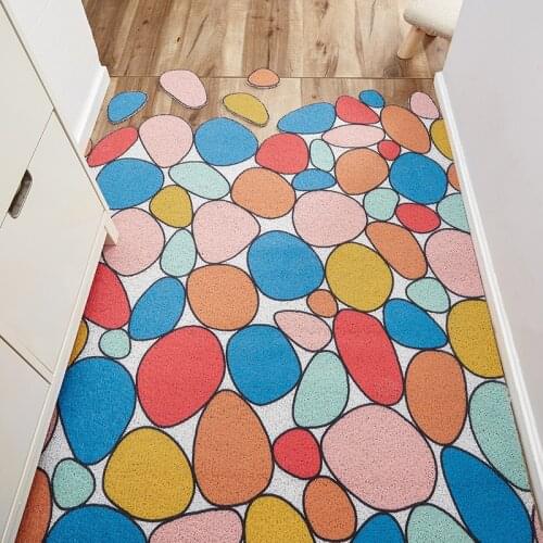 PVC plastic Wire loop mat Anti-slip rubbing dirt carpet Entrance door mat Wooden floor protection mat customize waterproof rug