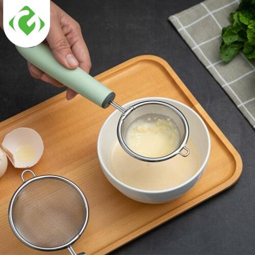 Stainless Steel Wire Fine Mesh Sieve Oil Strainer Flour Colander Sifter DIY Kitchen Tools for Filtering Food GUANYAO