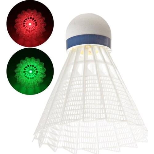 Dark Night LED Glowing Light Up Strong Nylon Badminton Balls Colorful Shuttlecocks Sports Lighting Outdoor Indoor & Q3U4