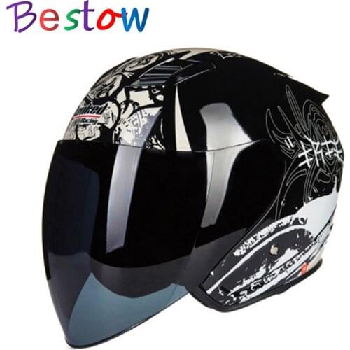 Universal Men/Women Motorcycle Electric-scooter Helmet Anti-fog Half Covered Tanked Racing T536 four seasons Helmet