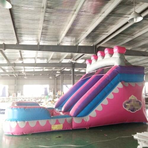 Water slide inflatable castle with pool commercial outdoor pvc waterslide long inflatable air bag blow up jumper bounce house