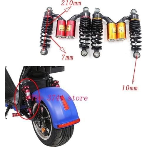 Rear Shock Absorber 210mm With Decorative Airbag Rear Damping for Citycoco Electric Scooter China Halei Scooter accessories