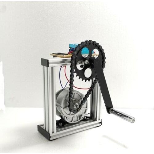 100W manual generator 12V 24V aluminum alloy structure low speed DC permanent magnet generator