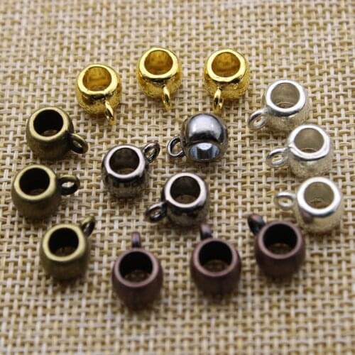 20pcs 4.5mm Hole, Spacer Beads for Jewelry Making Charm Bracelet Connectors Necklace Pendant Pinch Clips Bails DIY Findings