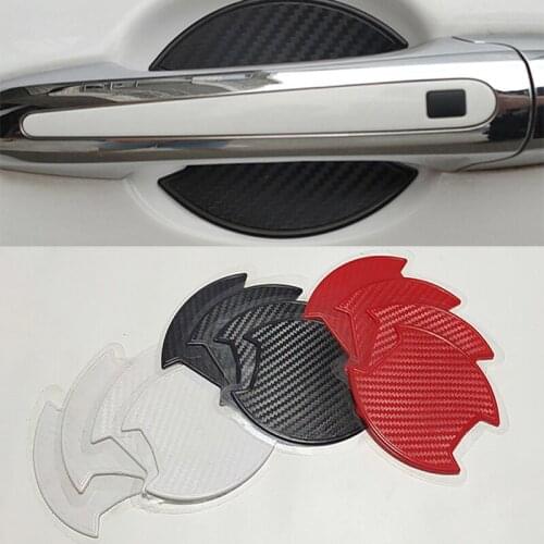 4Pcs Car Door Sticker Handle Protection Film Auto Anti-scratch Silica Gel Accessories