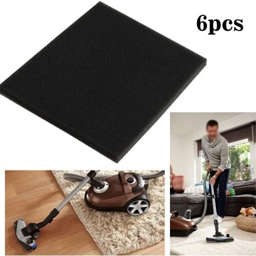 6pcs Sponge Filters 132*112*10mm For Home Vacuum Cleaner FC8140 FC8142 FC8144 FC8148 Vacuum Cleaner Accessories Filter Cotton