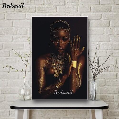 Diamond Embroidery,Black and Gold Nude African Woman with Necklace,5D,diy Diamond Painting,full Drill Mosaic Home Decor EE821