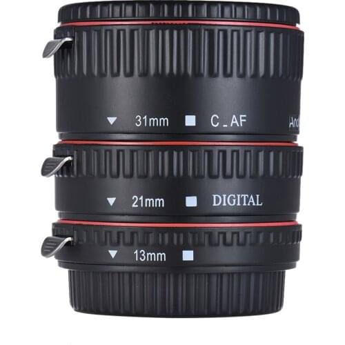 Andoer Macro Extension Tube Set 3-Piece Auto Focus Rings and Lens of 35mm SLR Compatible for Canon all EF and EF-S Lenses