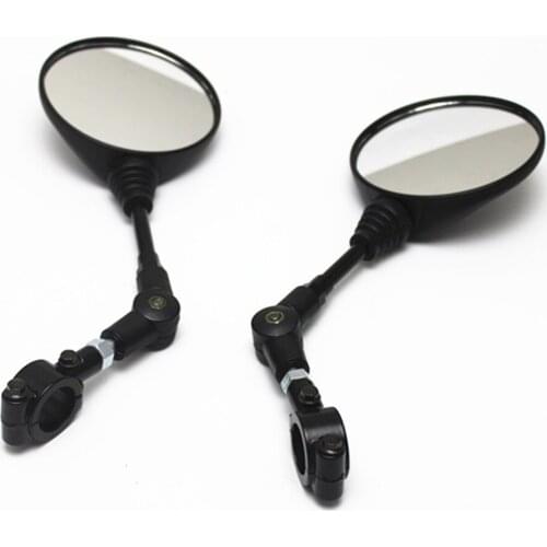 1 Pair Motorcycle Rearview Side Mirror With Mount Clamp For 22mm Bar Durable
