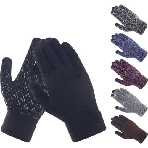 Touch screen winter gloves cheap knitted warm glove men women wrist protect safety gloves fashion style