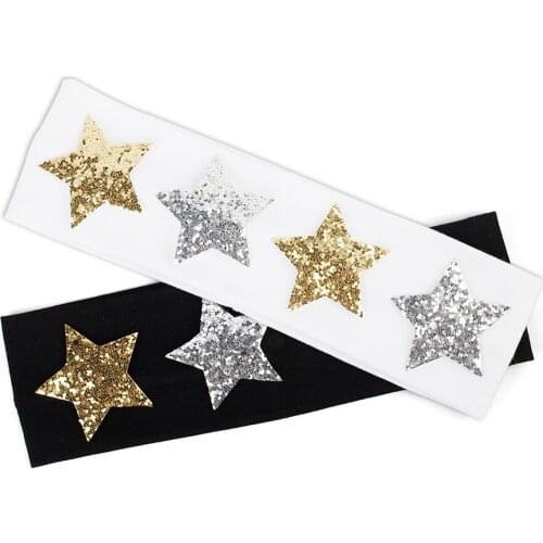 Newborn Baby Band Cute Multicolor Star Headband Cotton Head Wrap Hair Accessories Girls Boys Headbands Band Candy Color