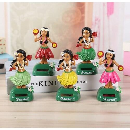 Hawaiian Dancing Girl Dashboard Doll Solar Powered Hawaiian Hula Girl Car Ornaments Decoration