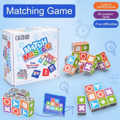 Toys for Children Madness Match Board Game Match Master Intelligence Development Toy Kit Wooden Toys Educational Matching Toy