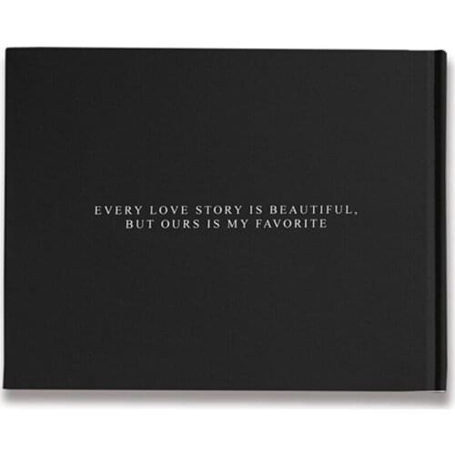Personalised Mr and Mrs Modern Wedding Guest Book Black Guest Books 100 Pages Instant Photo Book Color Choices Available