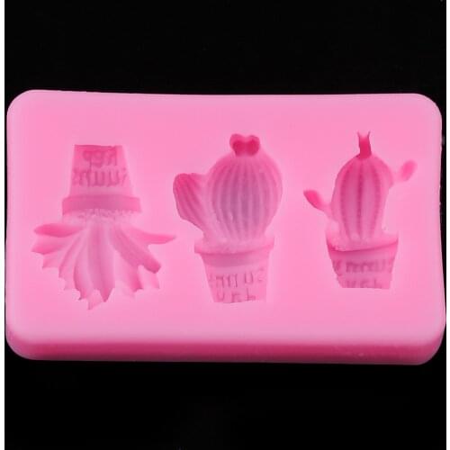 Cactus Succulent Plant Shape 3d Silicone Cake Molds DIY Cake Baking Tools Fondant Chocolate Gumpaste Mold Cookie Decoration Mold