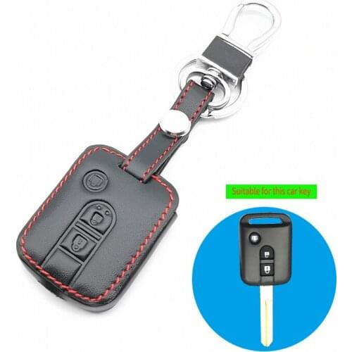 Remote Car Key Leather Case For Qashqai Nissan Micra Navara Almera Note Fob Cover 3 Buttons